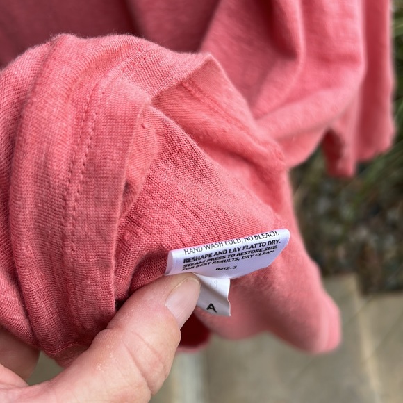 Eileen Fisher Linen Ladies XL (Petite or Regular) Asymmetrical Rose Pink Tunic - Picture 8 of 11